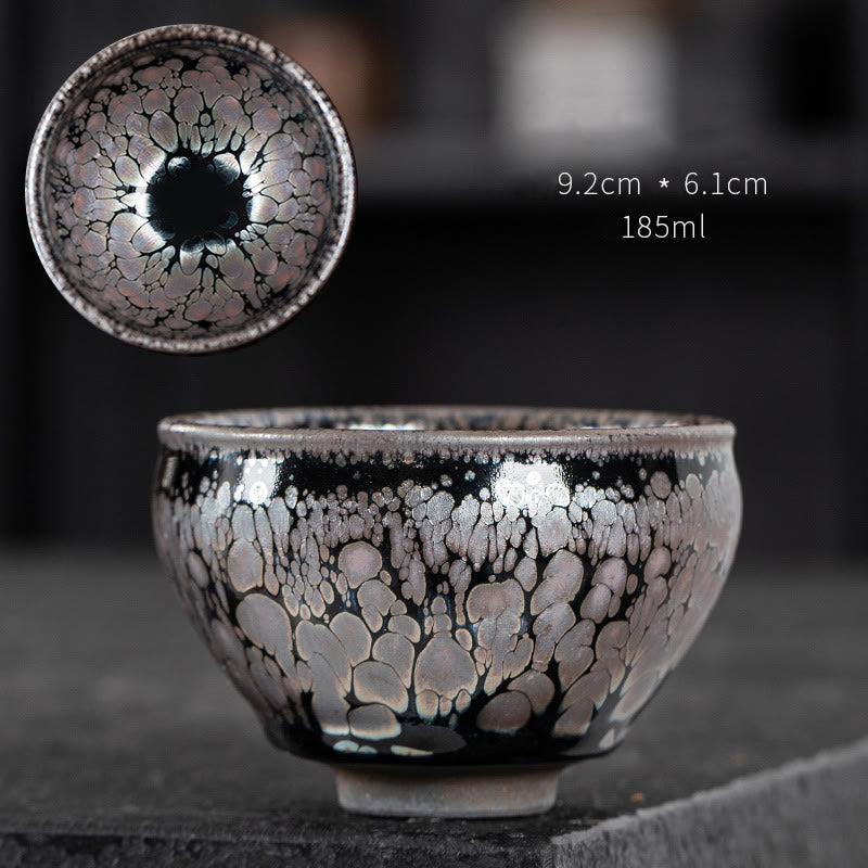 Buddha Stones Handmade Cherry Blossoms Sakura Design Chinese Jianzhan Ceramic Teacup Kung Fu Tea Cup - 9.2cm*6.1cm*185ml - image 7