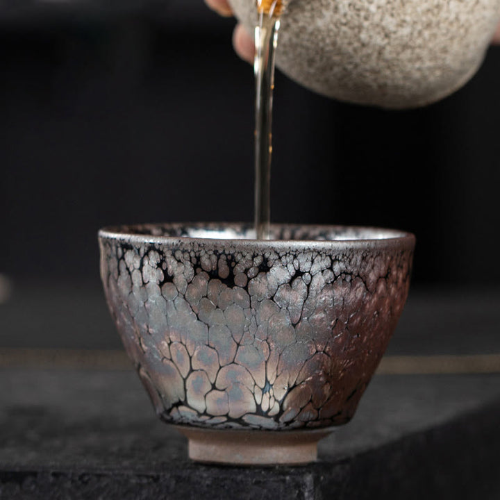 Buddha Stones Handmade Cherry Blossoms Sakura Design Chinese Jianzhan Ceramic Teacup Kung Fu Tea Cup - image 13
