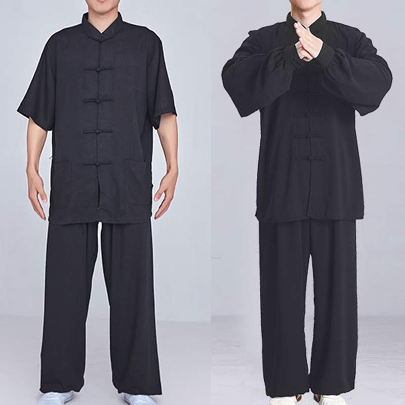 Buddha Stones Meditation Zen Prayer Spiritual Tai Chi Qigong Practice Unisex Embroidery Clothing Set - image 27