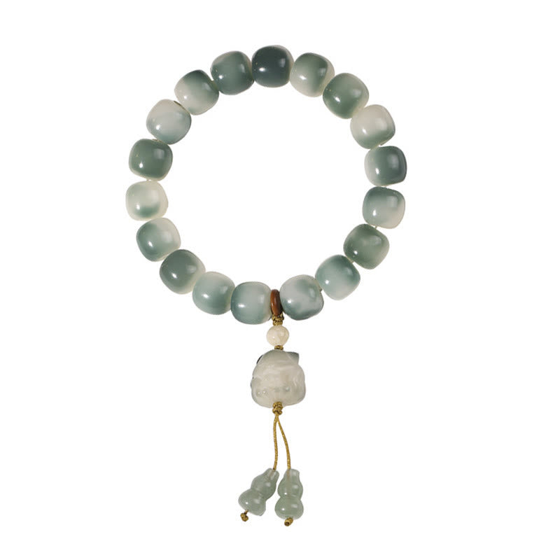 Buddha Stones Gradient Bodhi Seed Nine Tailed Fox Cat Paw Claw Pine Cone Peace Bracelet - image 10