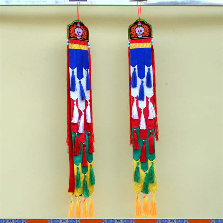 Lotus Flower Eight Auspicious Symbols Meditation Enlightenment Colorful Tassels Wall Art - image 21