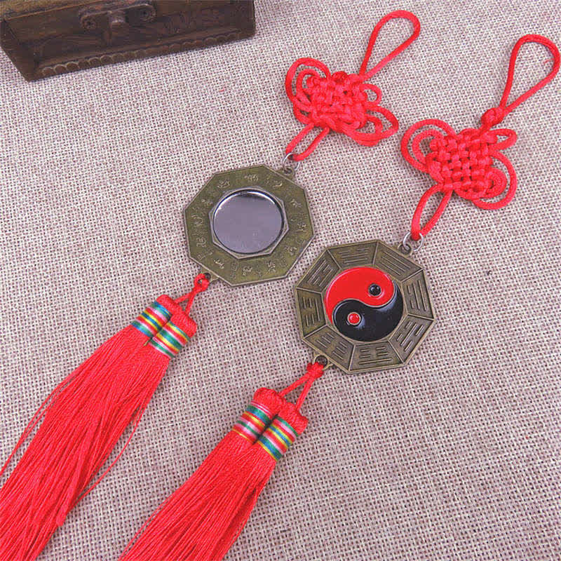 Feng Shui Bagua Map Chinese Knotting Harmony Energy Map Mirror - image 3