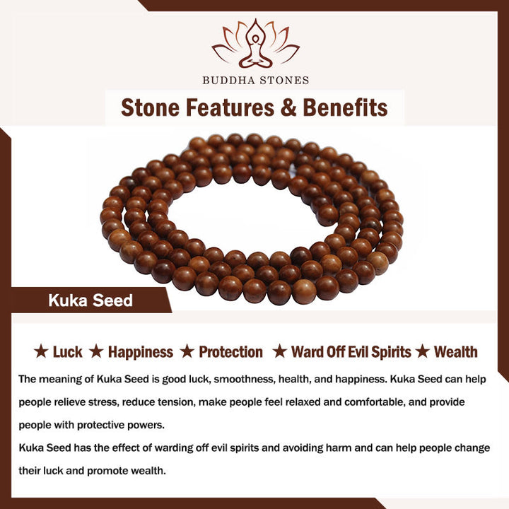 Buddha Stones Kuka Seed Protection Luck Bracelet - image 5