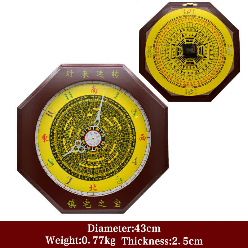 Feng Shui Bagua Map Balance Energy Map Wall Clock - Bagua Map&Wall Clock 43cm - image 17