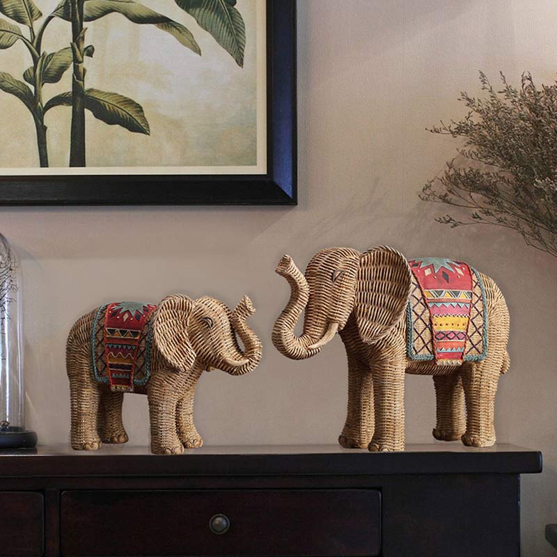 Elephant Resin Wisdom Wealth Home Decoration - image 8