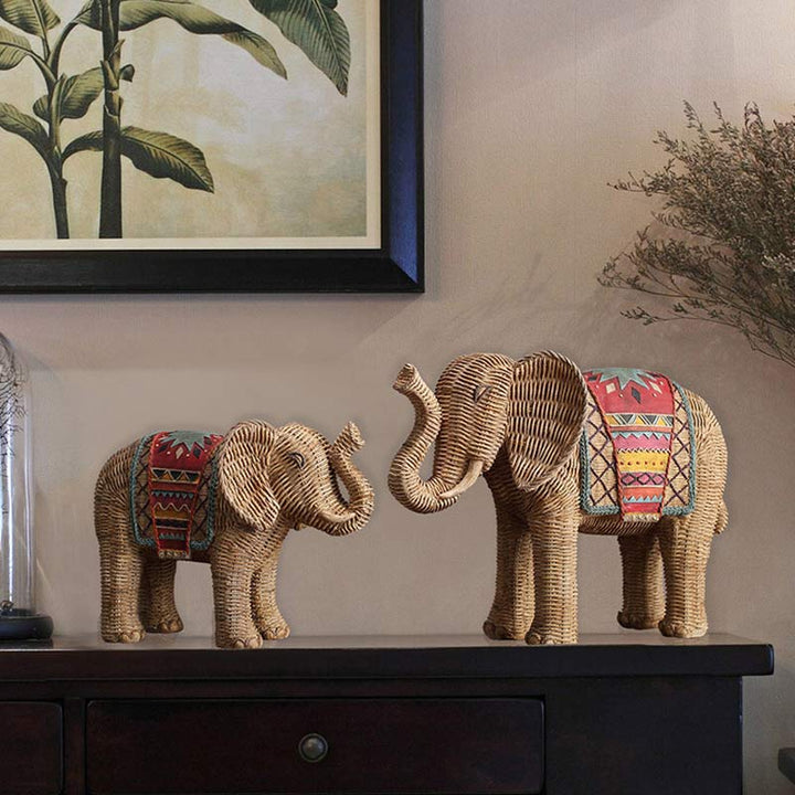 Elephant Resin Wisdom Wealth Home Decoration - image 8