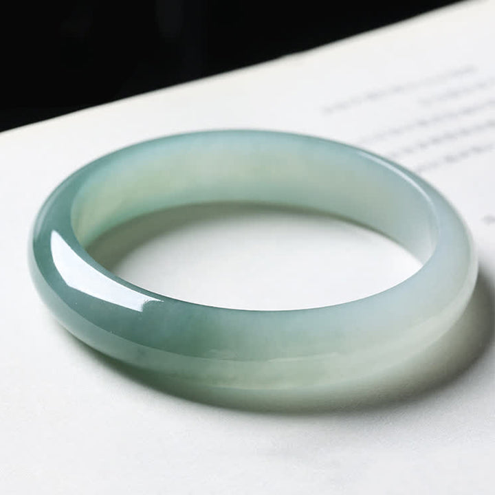 Buddha Stones Jade Abundance Luck Healing Bangle Bracelet - image 1