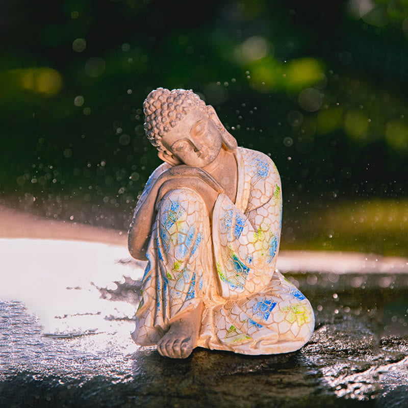 Meditating Zen Buddha Serenity Resin Statue Figurine Home Decoration - image 16