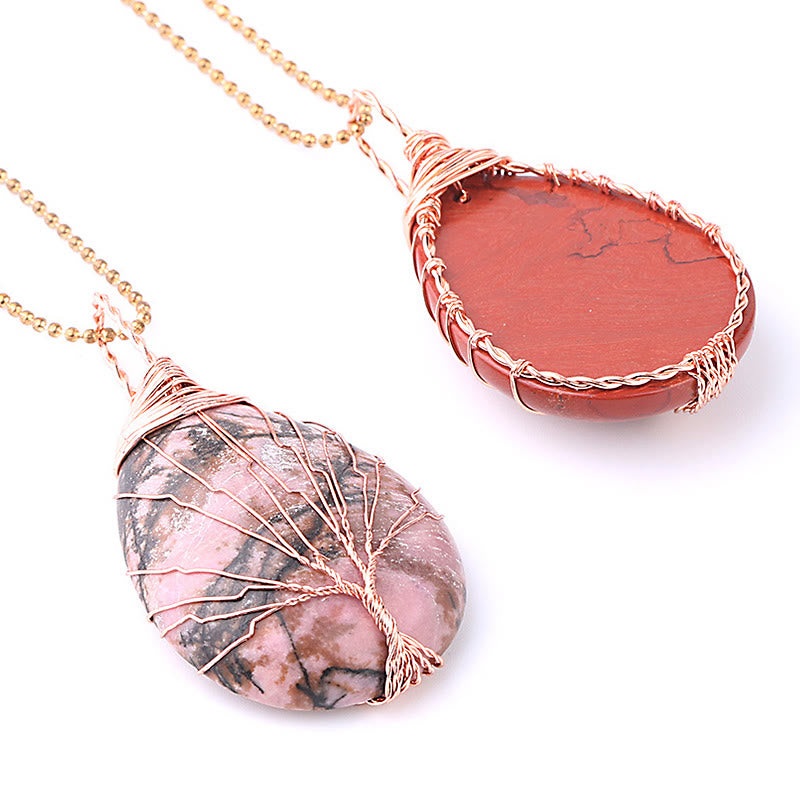 Buddha Stones Natural Quartz Crystal Tree Of Life Healing Energy Necklace Pendant - image 15