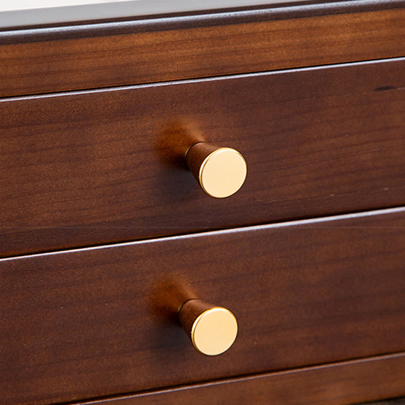 Buddha Stones Retro Solid Wood Jewelry Box Jewelry Storage Box With Drawer - image 12