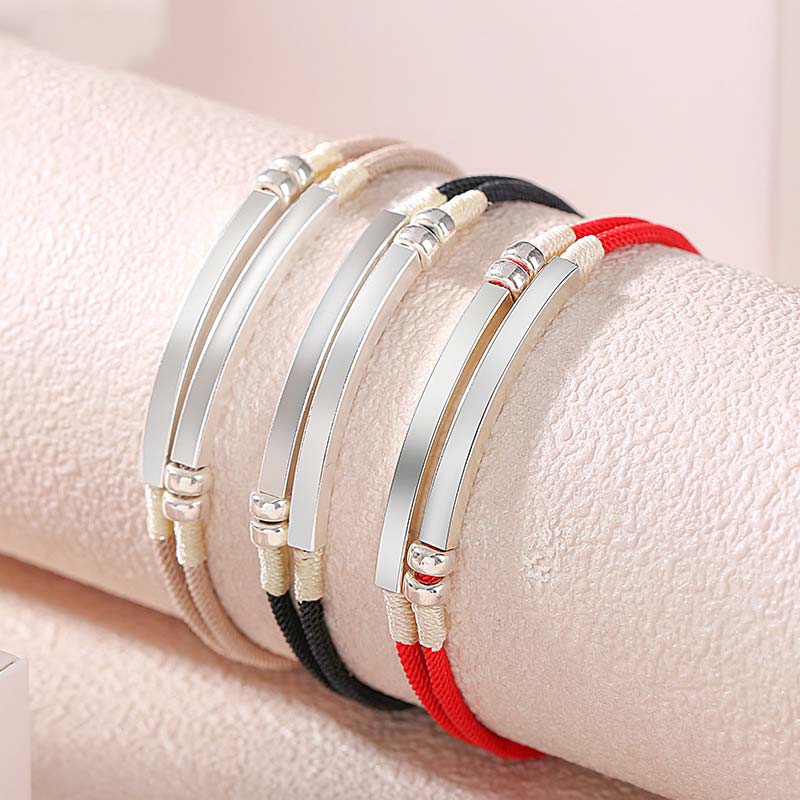 Buddha Stones 925 Sterling Silver Red String Layered Braid Bracelet - image 11