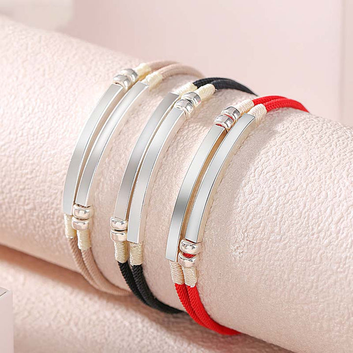 Buddha Stones 925 Sterling Silver Red String Layered Braid Bracelet - image 11