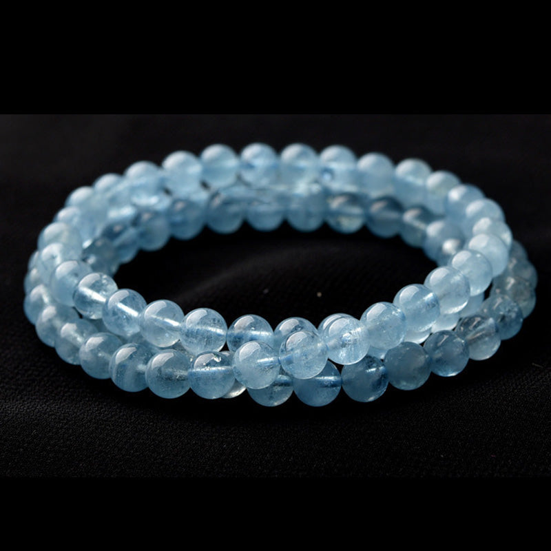 Buddha Stones Natural Aquamarine Peace Healing Bracelet - image 8
