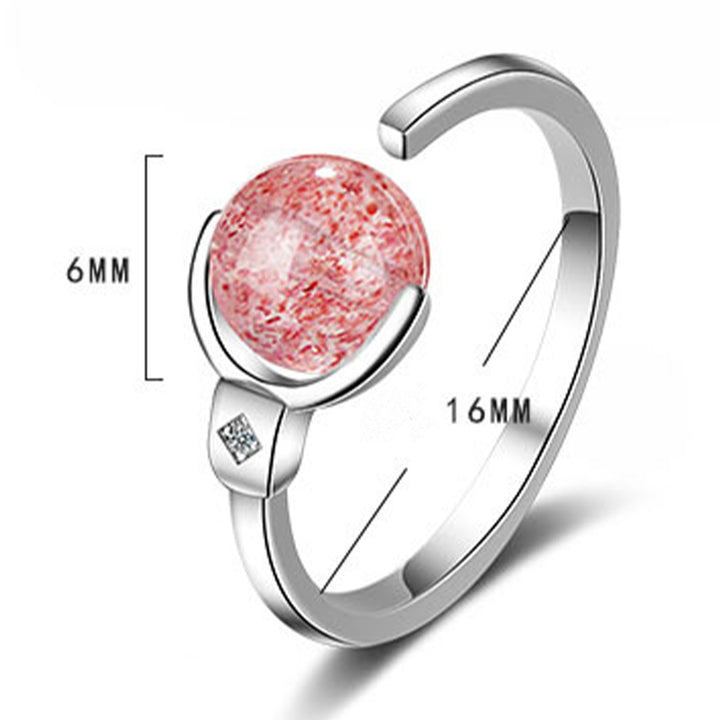 Buddha Stones Pink Crystal Soothing Rotation Ring - image 10