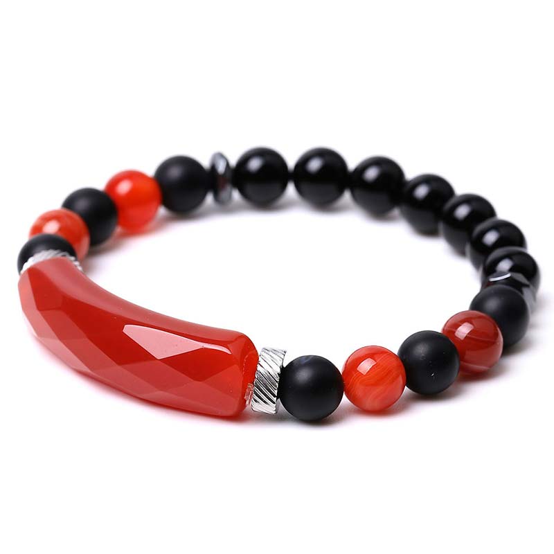 Buddha Stones Natural Crystal Blue Aventurine Healing Bracelet - Red Agate - image 14