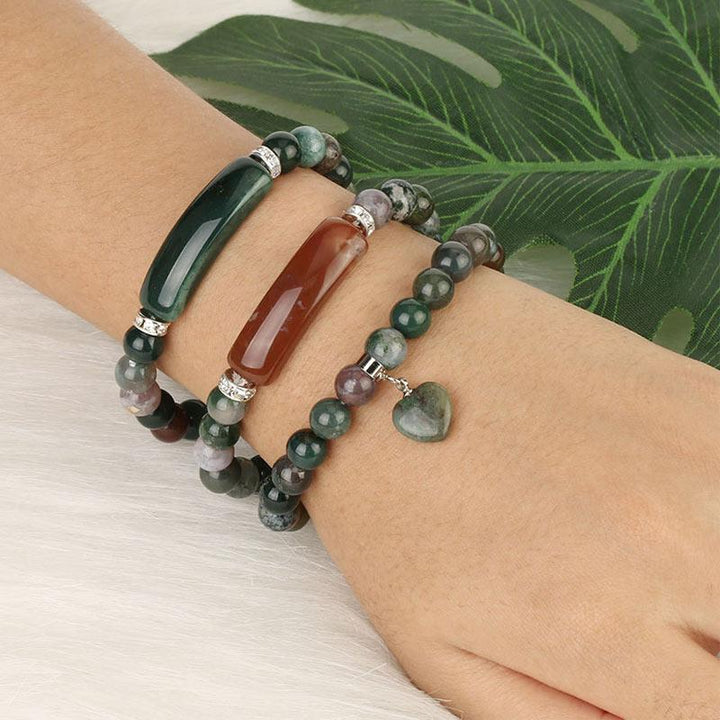 Buddha Stones Natural Quartz Love Heart Healing Beads Bracelet - image 8
