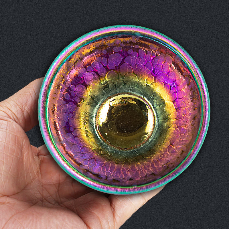 Buddha Stones Handmade Fairy Rainbow Chinese Jianzhan Ceramic Teacup Tenmoku Kung Fu Tea Cup - image 3
