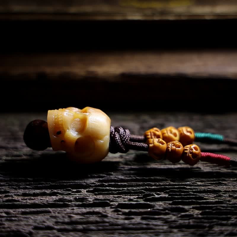 Buddha Stones Tibetan Camel Bone Skull The Lord of the Corpse Forest Protection Necklace Pendant - image 7