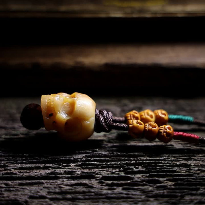 Buddha Stones Tibetan Camel Bone Skull The Lord of the Corpse Forest Protection Necklace Pendant - image 7