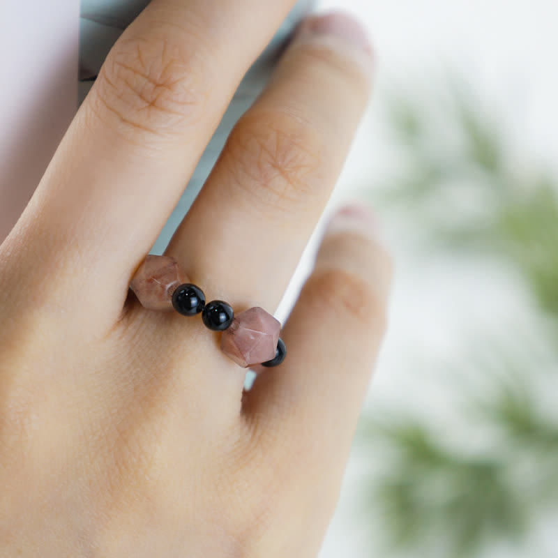Buddha Stones Yin Yang Symbol Balance Luck Ring - image 6