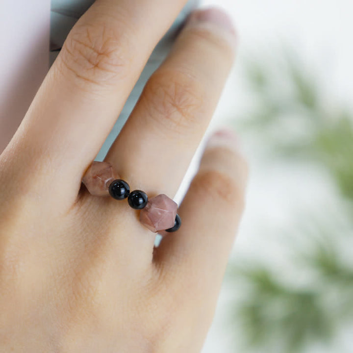 Buddha Stones Yin Yang Symbol Balance Luck Ring - image 6