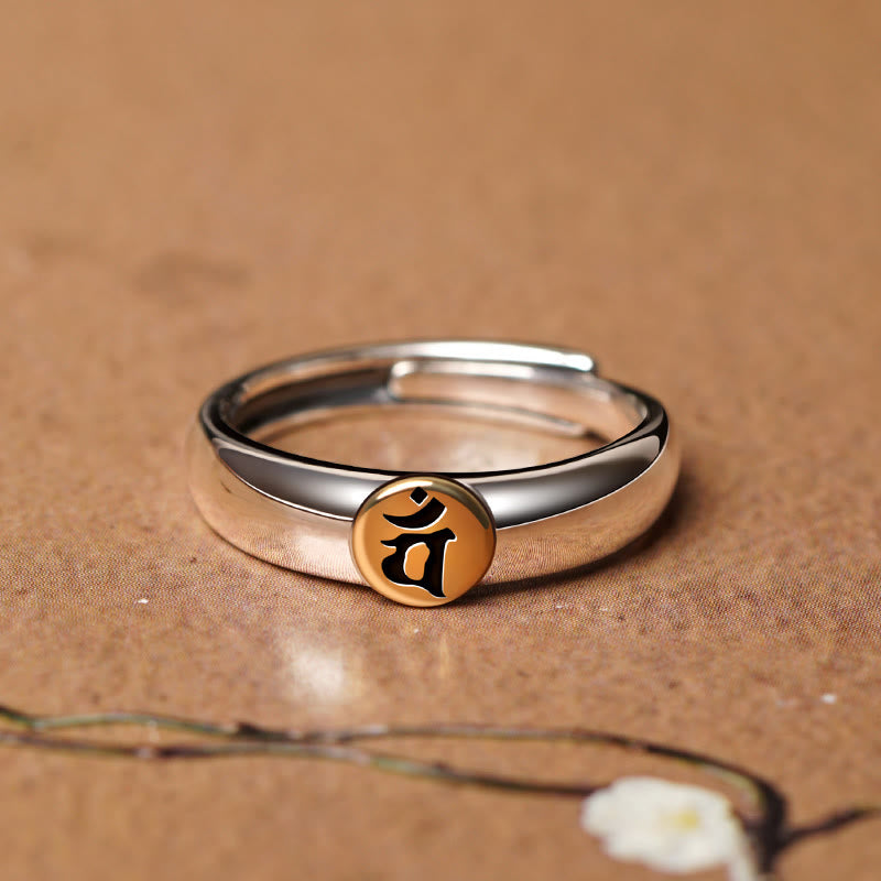 Buddha Stones Tibetan Om Mani Padme Hum Carved Chinese Zodiac Natal Buddha Peace Ring - image 28