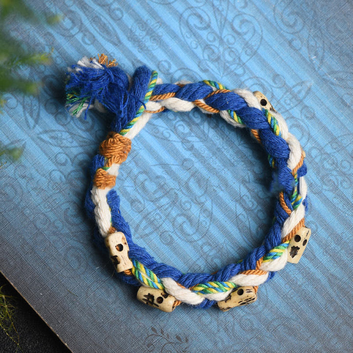Buddha Stones Tibetan Zakiram Goddess of Wealth Bead Engraved Handmade Luck Bracelet - image 10