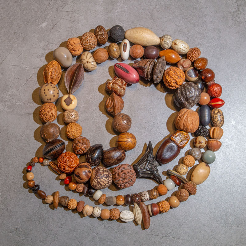 Buddha Stones 108 Mala Beads Bodhi Seed Luck Wealth Bracelet Wrist Mala - image 1