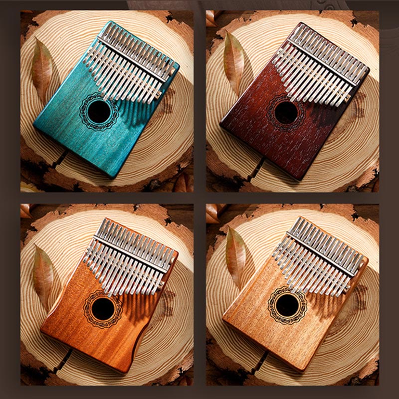 Buddha Stones Kalimba 17 Keys Thumb Piano Mahogany Wood Acacia Walnut Portable Finger Piano - image 23