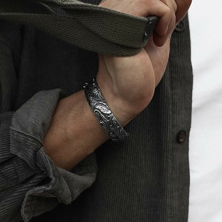 Buddha Stones 999 Sterling Silver 990 Gold Koi Fish Luck Wealth Success Bracelet Bangle - image 4