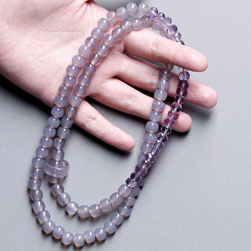 Buddha Stones Natural Amethyst Crystal Meditation Healing Bracelet - image 2