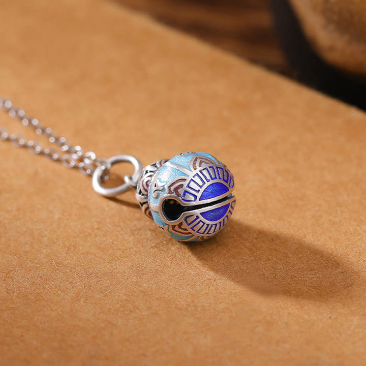 Buddha Stones 999 Sterling Silver Om Mani Padme Hum Engraved Gourd Design Wisdom Necklace Pendant - image 3