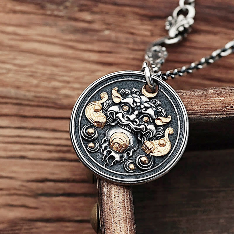 Buddha Stones Tibetan Kirtimukha Amulet Healing Necklace Pendant - Tibetan Kirtimukha - image 0