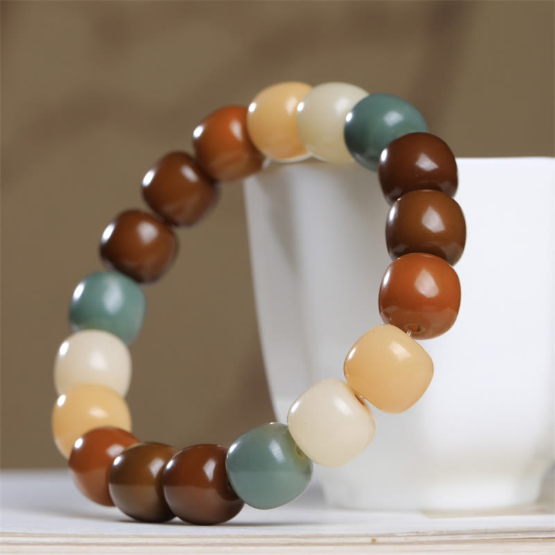 Buddha Stones Multicolored Bodhi Seed Keep Away Evil Spirits Bracelet - image 1