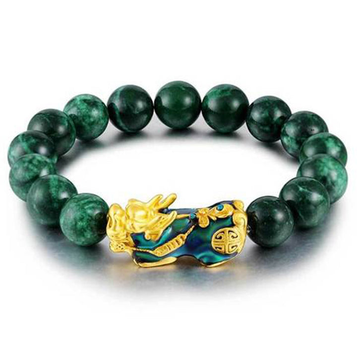 Buddha Stones "Sending Blessings of Wealth and Peace" PiXiu Jade Bracelet Includes Gift Message Card - image 13
