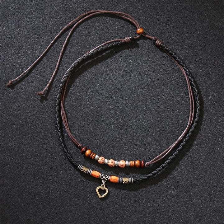 Buddha Stones Love Heart Pattern Bead Healing Necklace Pendant Bracelet - image 1