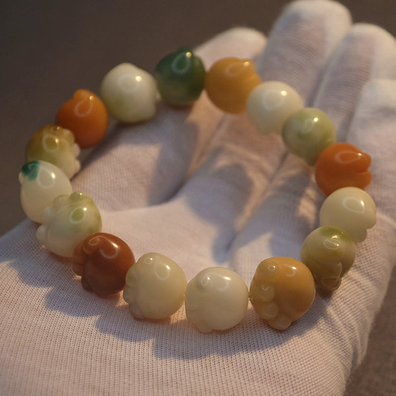 Buddha Stones Multilayered Bodhi Seed Cute Cat Paw Calm Harmony Bracelet - image 13