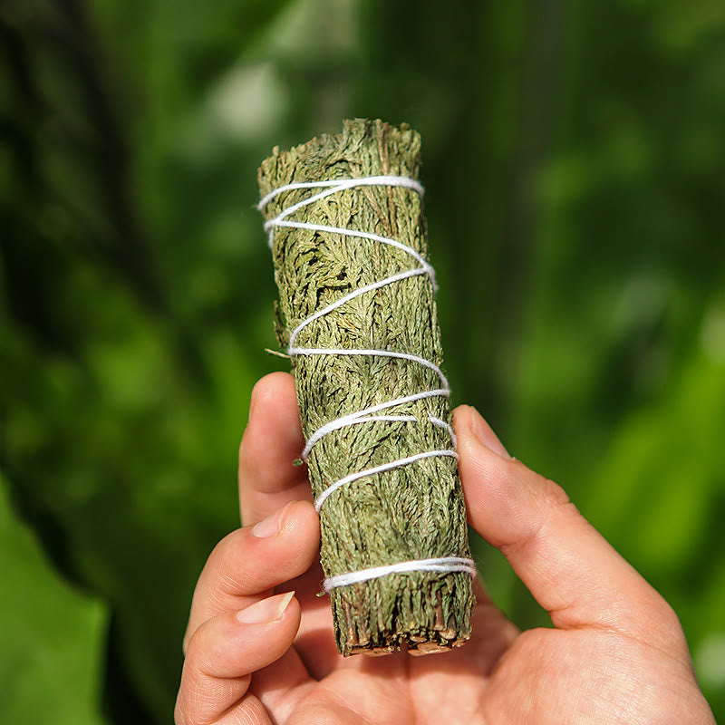 Buddha Stones Cedar Smudge Stick for Home Cleansing Incense Meditation and Rituals Cedar Sticks Incense Wands - 1 Stick (10.5cm/Stick) - image 1