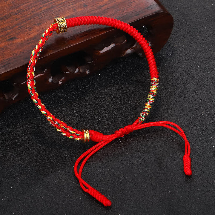 Buddha Stones Om Mani Padme Hum Protection Luck String Bracelet - image 3