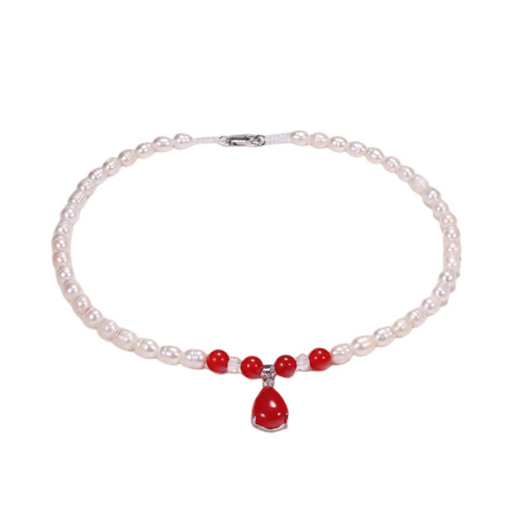 Pearl Bead Waterdrop Calm Peace Necklace Pendant - image 6