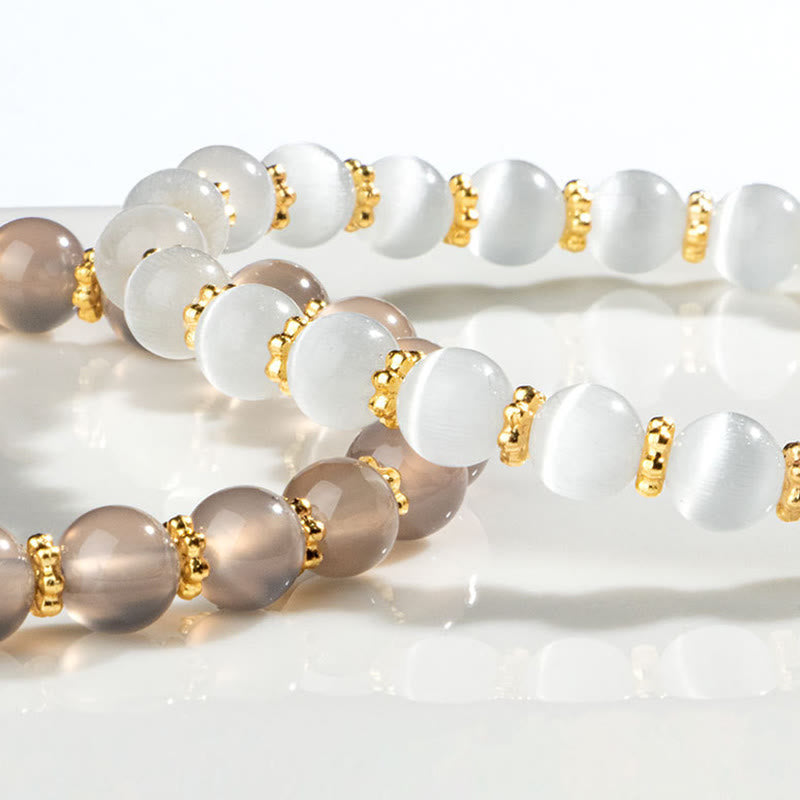 Buddha Stones Year Of The Dragon Natural Red Agate Pink Crystal Black Onyx Dumpling Luck Fu Character Bracelet - image 16