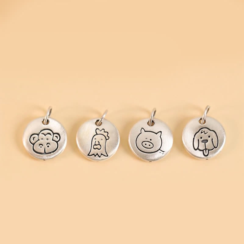 Buddha Stones Handmade 999 Sterling Silver Year of the Dragon Cute Chinese Zodiac Luck Braided Bracelet - image 38