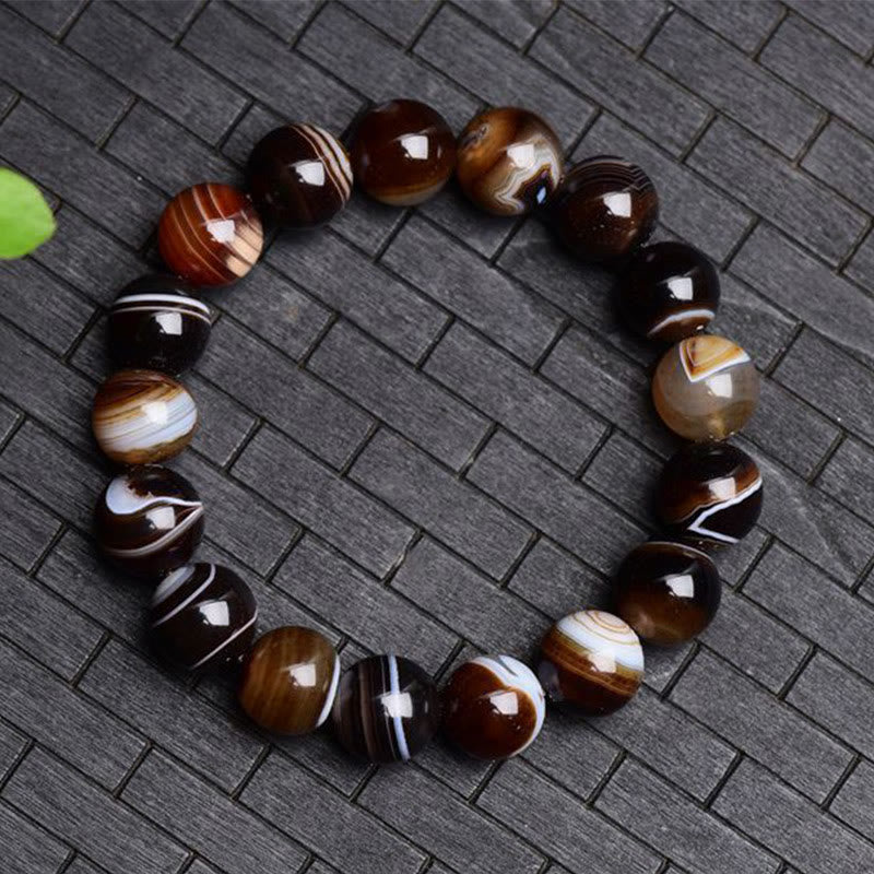 Buddha Stones Tibetan Sardonyx Happiness Positive Bracelet - image 7
