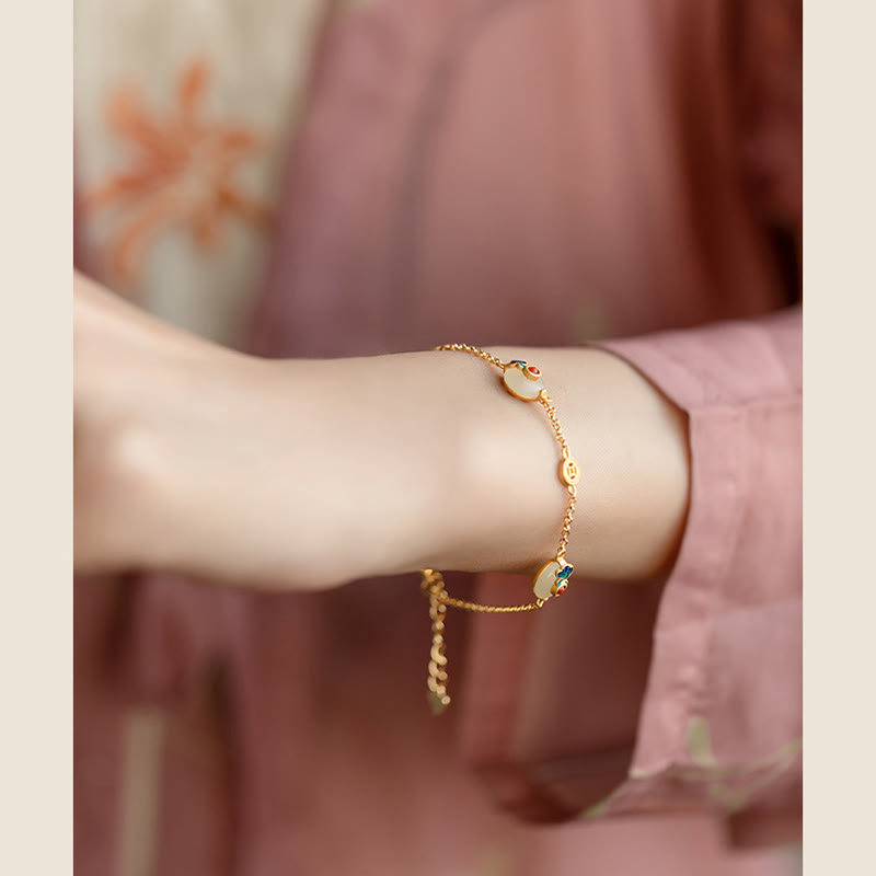 Buddha Stones Auspicious Clouds Jade Pattern Luck Bracelet - image 4