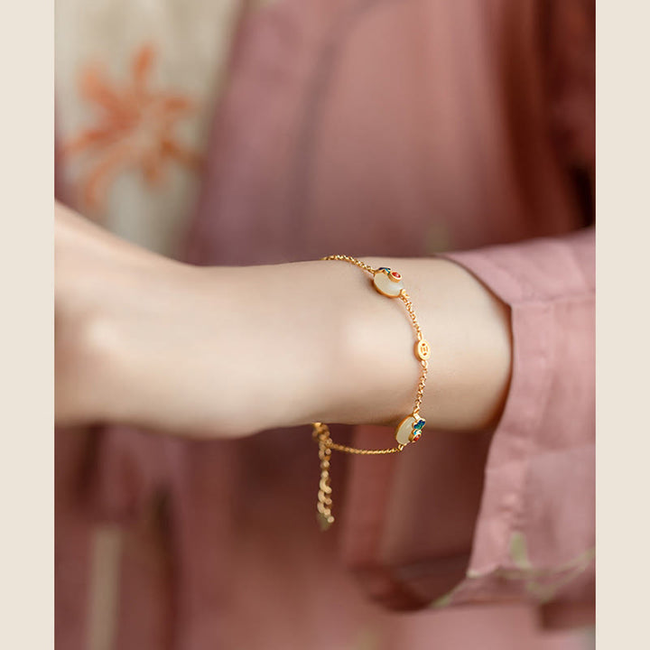 Buddha Stones Auspicious Clouds Jade Pattern Luck Bracelet - image 4