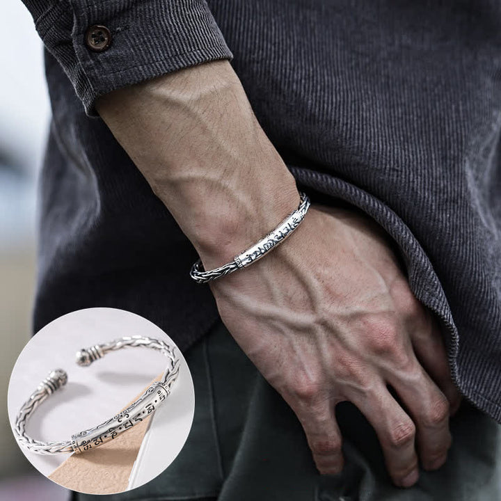 Buddha Stones Viking Style Twisted Braided Pattern Copper Balance Bracelet - Letter - image 11