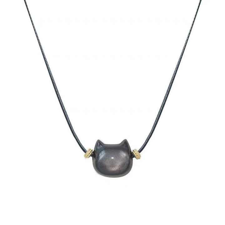 Buddha Stones Gold Sheen Obsidian Silver Sheen Obsidian Lovely Paw Lucky Cat Protection Bracelet - image 41