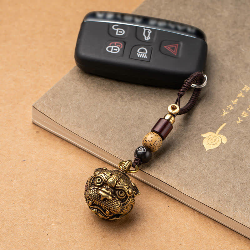 Buddha Stones PiXiu Wealth Copper Key Chain - image 4