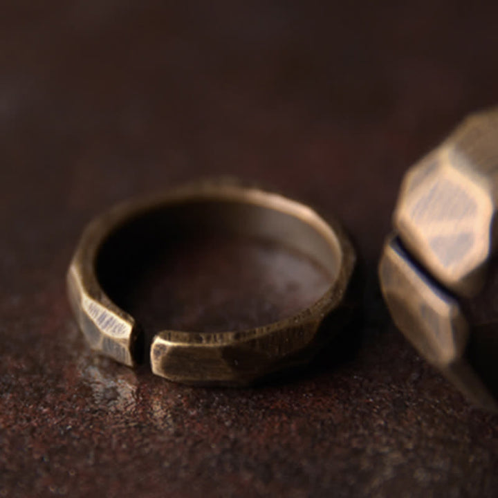 Buddha Stones Tibetan Simple Design Copper Wealth Ring - image 6