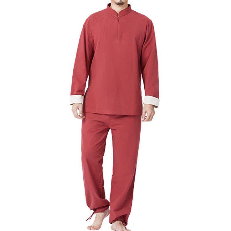 Buddha Stones Spiritual Zen Meditation Yoga Prayer Practice Cotton Linen Clothing Men's Set - image 10